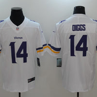 Men's Minnesota Vikings Stefon Diggs #14 White Player Game Jersey1