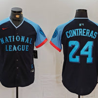 Men's National League Christian Yelich #24 Navy 2024 MLB All-Star Game Limited Player Jersey1