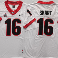 Men's Georgia Bulldogs Kirby Smart #16 White Player Game Jersey