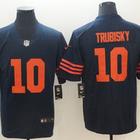 Men's Chicago Bears Mitch Trubisky #10 Navy Game Player Jersey1