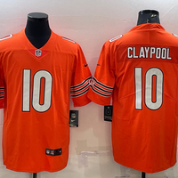 Men's Chicago Bears Chase Claypool #10 Orange Game Jersey1