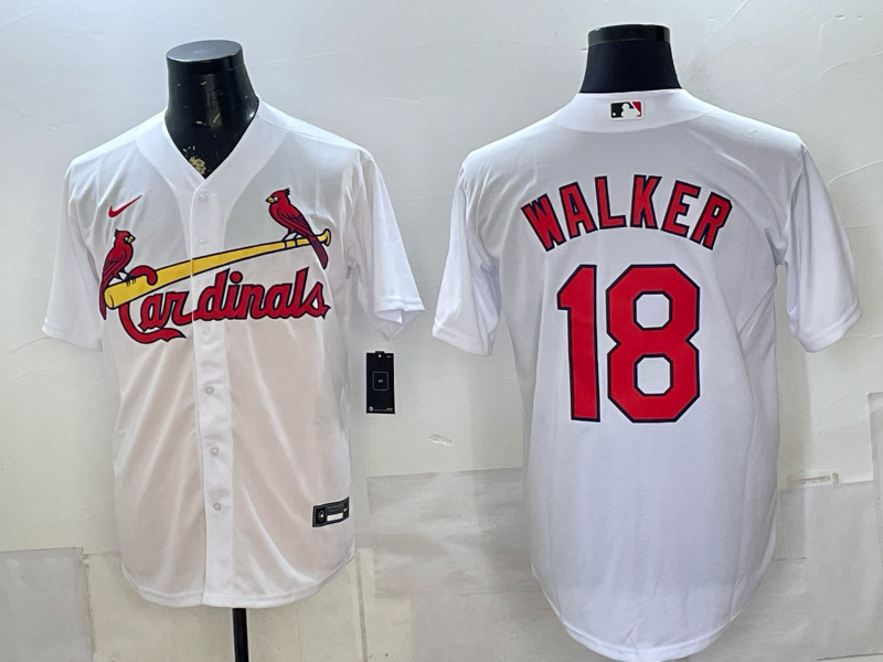 Men's St. Louis Cardinals Jordan Walker #18 White Home Replica Jersey