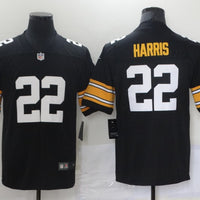 Men's Pittsburgh Steelers Najee Harris #22 Black Player Game Jersey1
