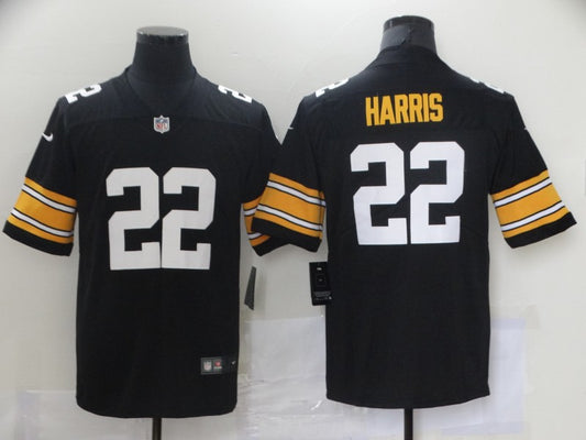 Men's Pittsburgh Steelers Najee Harris #22 Black Player Game Jersey1