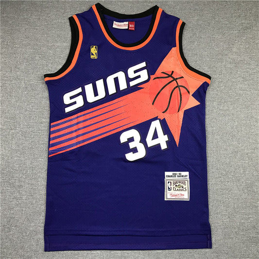 Men's Phoenix Suns Charles Barkley #34 Purple 1992-93 Swingman Jersey1