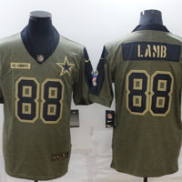 Men's Dallas Cowboys CeeDee Lamb #88 Brown Player Game Jersey1