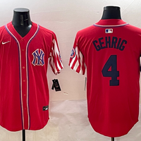 Men's New York Yankees Lou Gehrig #4 Red Limited Player Jersey