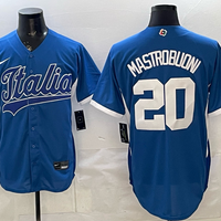 Men's Italy Baseball Pablo Mastrobuoni #20 Royal 2026 World Baseball Classic Stadium Jersey