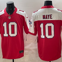 Men's New England Patriots Drake Maye #10 Red Alternate Game Jersey