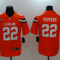 Men's Cleveland Browns Jabrill Peppers #22 Orange Game Jersey1
