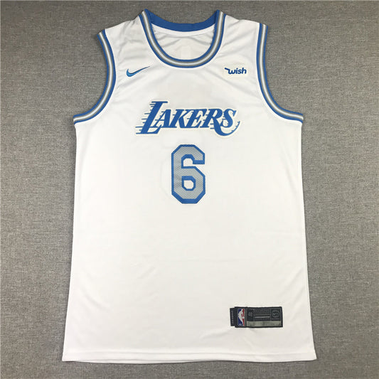 Men's Los Angeles Lakers LeBron James White 2020/21 Swingman Jersey1 City Edition