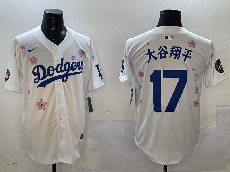 Shohei Ohtani Los Angeles Dodgers White Alternate Replica Player Jersey - JerseysFreak