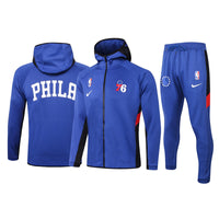 Men's Philadelphia 76ers 2019/20 Showtime Full-Zip Therma Flex Performance Hoodie