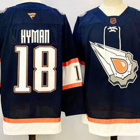 Men's Edmonton Oilers Zach Hyman #18 Fanatics Navy Player Jersey