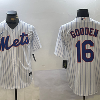 Men's New York Mets Dwight Gooden #16 White Home Replica Player Jersey1
