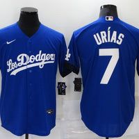 Men's Los Angeles Dodgers Julio Urias #7 Blue Game Player Jersey1