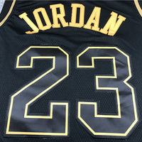 Men's Chicago Bulls Michael Jordan #23 Black Swingman Player Jersey1
