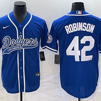 Men's Los Angeles Dodgers Jackie Robinson #42 Royal Player Jersey1 Joint Edition