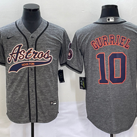 Men's Houston Astros Yuli Gurriel #10 Gray Replica Team Jersey1 Joint Edition