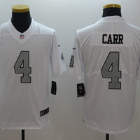 Men's Las Vegas Raiders Derek Carr #4 White Game Player Jersey1