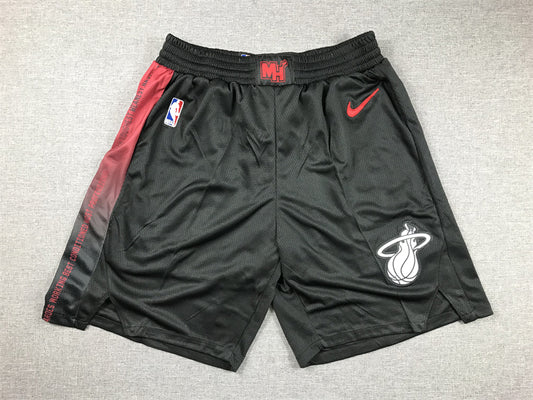 Men's Miami Heat Black 2023/24 Swingman City Edition Shorts1