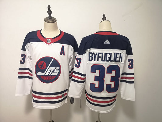 Men's Winnipeg Jets Dustin Byfuglien #33 White Home Breakaway Player Jersey1