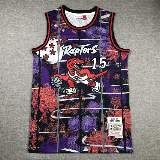 Men's Toronto Raptors Vince Carter #15 Year of Rabbit Edition Hardwood Classics Swingman Jersey1