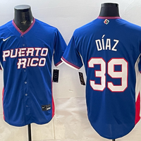 Men's Puerto Rico Baseball Edwin Diaz #39 Royal 2026 World Baseball Classic Stadium Jersey