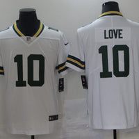 Men's Green Bay Packers Jordan Love #10 White Game Jersey1