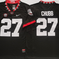 Men's Georgia Bulldogs Nick Chubb #27 Black Player Game Jersey
