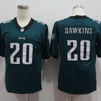 Men's Philadelphia Eagles Brian Dawkins #20 Green Game Jersey1