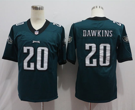 Men's Philadelphia Eagles Brian Dawkins #20 Green Game Jersey1