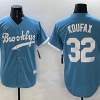 Men's Los Angeles Dodgers Sandy Koufax #32 Light Blue Player Jersey
