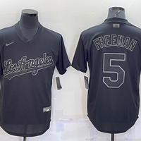 Men's Los Angeles Dodgers Freddie Freeman #5 Black Authentic Game Jersey1