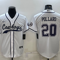 Men's Dallas Cowboys Tony Pollard #20 White Game Jersey1 Joint Edition