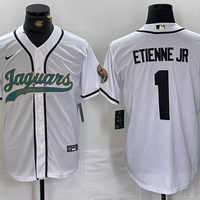 Men's Jacksonville Jaguars Travis Etienne Jr #1 White Game Jersey1