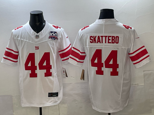 Men's New York Giants Cam Skattebo #44 White Game Jersey
