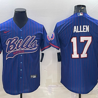 Men's Buffalo Bills Josh Allen #17 Royal Player Jersey1 Joint Edition