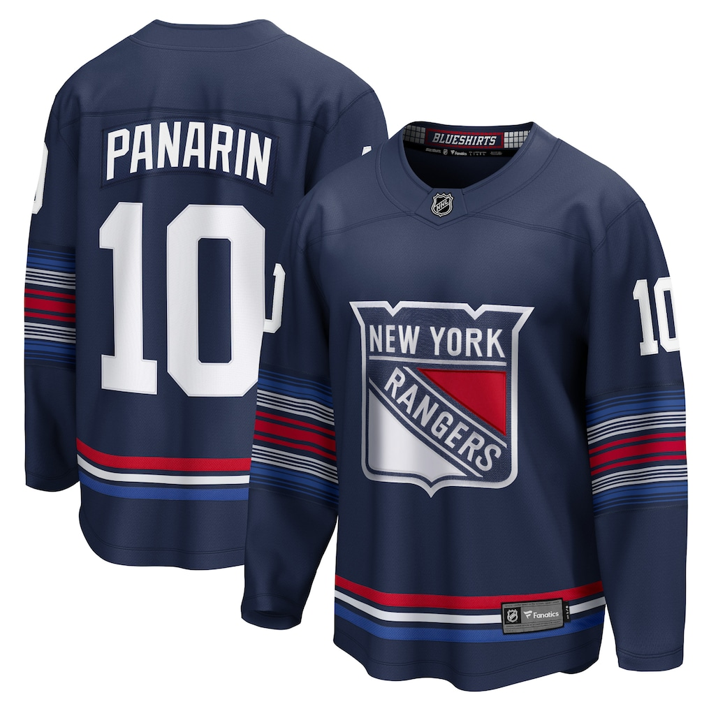Men's New York Rangers Artemi Panarin #10 Fanatics Navy Breakaway Jersey