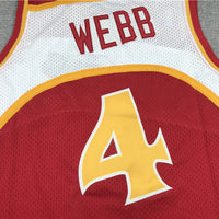 Men's Atlanta Hawks Spud Webb Red 1986-87 Hardwood Classics Swingman Jersey1