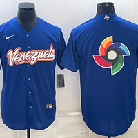 Men's 2023 World Baseball Classic Venezuela Blue Jersey1