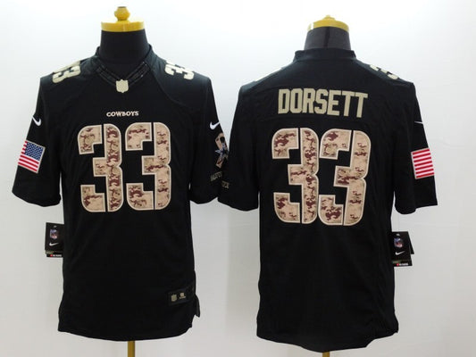 Men's Dallas Cowboys Tony Dorsett #33 Black Game Player Jersey1