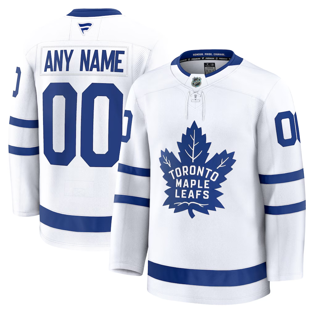 Men's Toronto Maple Leafs Fanatics White Away Premium Custom Jersey