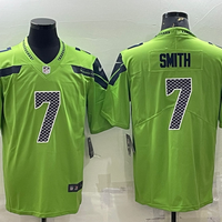Men's Seattle Seahawks Geno Smith #7 Green Game Jersey