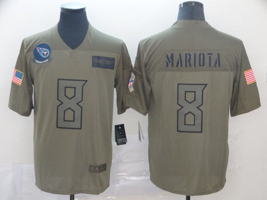 Men's Tennessee Titans Marcus Mariota #8 Brown Game Jersey1