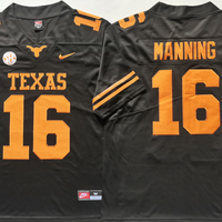 Men's Texas Longhorns Arch Manning #16 Black Player Jersey