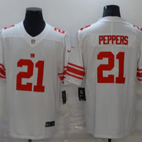 Men's New York Giants Jabrill Peppers #21 White Game Jersey1
