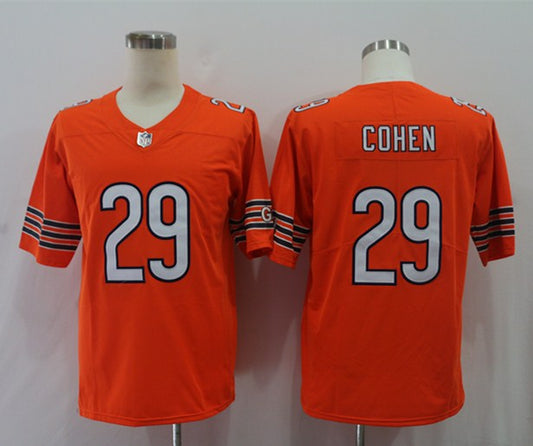 Men's Chicago Bears Tarik Cohen #29 Orange Player Game Jersey1