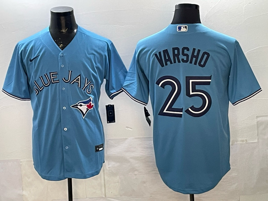 Men's Toronto Blue Jays Daulton Varsho #25 Powder Blue Player Jersey