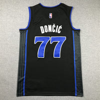 Men's Dallas Mavericks Luka Doncic #77 Black 2023/24 Swingman Jersey1 - City Edition